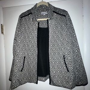 Southern Lady Black and White Blazer Size Large